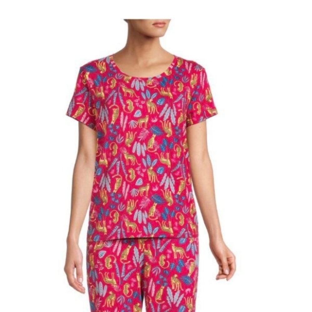 SECRET Treasures Women's  Size L  Short Sleeve T-Shirt and Joggers Pajama Set - Picture 4 of 16